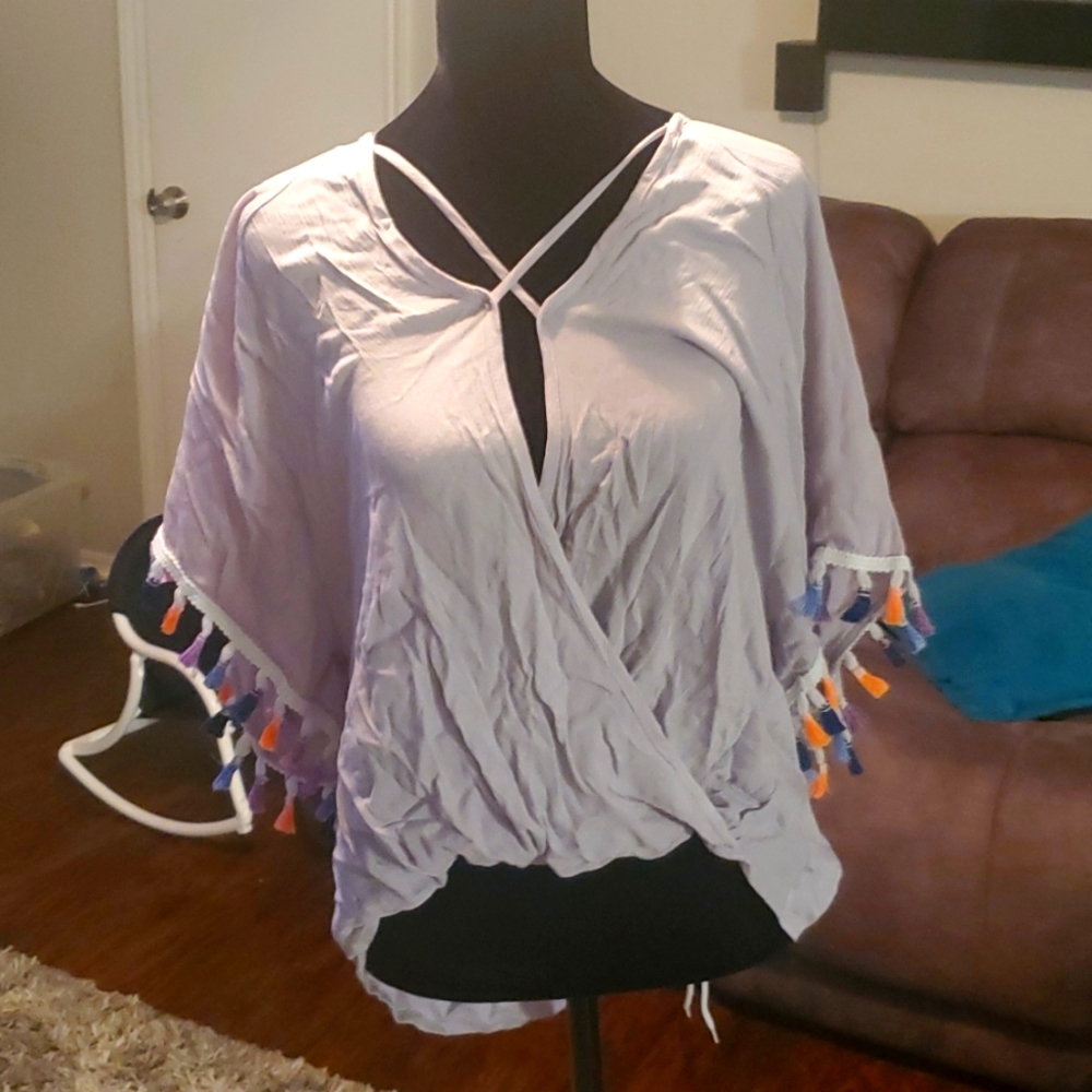 Cross front shirt